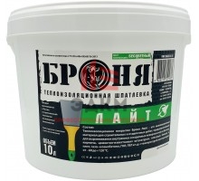 Броня Лайт НГ 10л теплоизоляционная шпатлевка негорючая