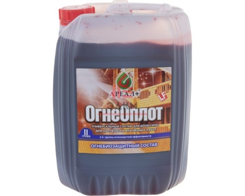 Огнебиозащитный состав Ареал+ ОгнеОплот2 КОЛОР канистра 10 л А-451