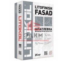 Шпаклевка цементная Litokol Litofinish Fasad финишная белая 25 кг