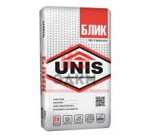 Шпаклевка гипсовая Unis Блик финишная белая 18 кг