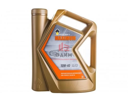 Моторное масло РОСНЕФТЬ Maximum 10W-40 SG-CD п-синт. кан. 5 л 40814350