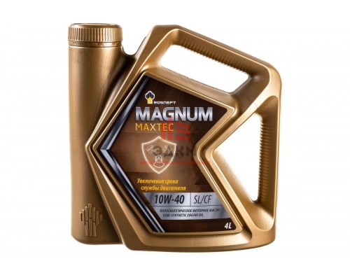 Полусинтетическое моторное масло Роснефть Magnum Maxtec 10W-40 SL-CF канистра 4 л 40814742