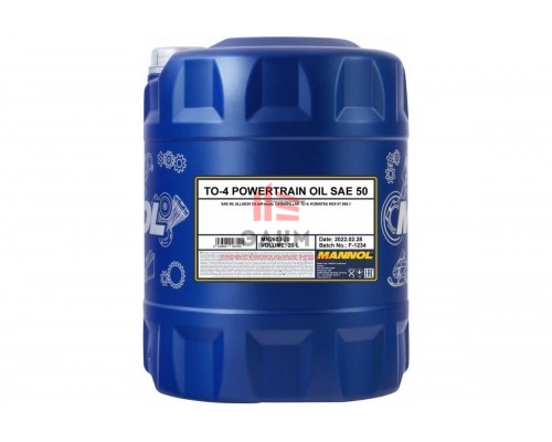 Трансмисионное гидравлическое масло MANNOL TO-4 POWERTRAIN OIL 50W, 20 л 3010