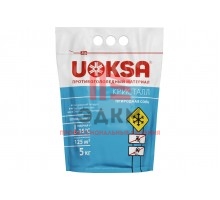 Противогололедный материал UOKSA КРИСТАЛЛ до -15 С, 5 кг, пакет 2243
