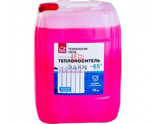 Теплохладоноситель (- 65) для системы отопления Технология Уюта на основе этиленгликоля, концентрат 10 кг