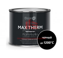 Термостойкая краска для металла, печей, мангалов, радиаторов, дымоходов, суппортов Elcon Max Therm черная 1200 градусов 0,4 кг