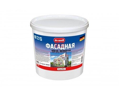 Фасадная краска Pufas белая Decoself Основа A мороз. 15л23,7кг ФК тов-193388 Фасадная краска Pufas белая Decoself Основа A мороз. 15л23,7кг ФК тов-193388