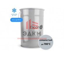 Термостойкая кремнийорганическая эмаль Elcon Max Therm серебристая 700 градусов 25 кг