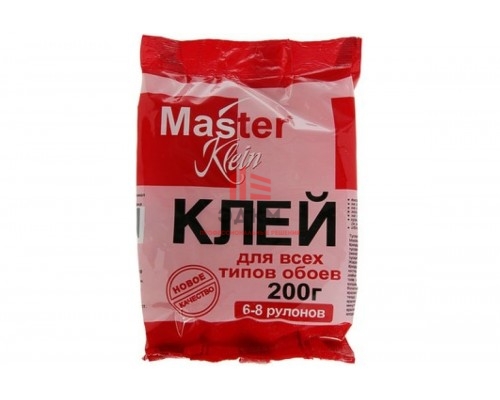 Обойный клей для всех типов обоев Master Klein 200гр мягк.пачка 11603226 Обойный клей для всех типов обоев Master Klein 200гр мягк.пачка 11603226