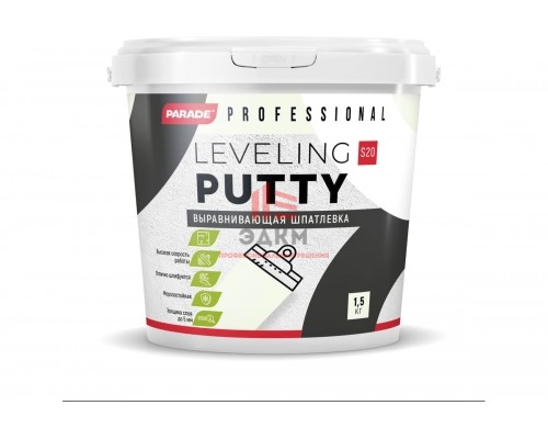 Шпатлевка акриловая PROFESSIONAL S20 базовая 1,5 кг Россия PARADE Лк-00011761 Шпатлевка акриловая PROFESSIONAL S20 базовая 1,5 кг Россия PARADE Лк-00011761