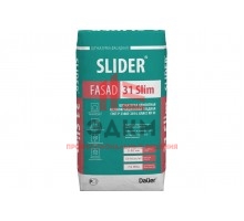 Цементная мелкофракционная гладкая штукатурка Dauer Slider Fasad 31 Slim 25 кг