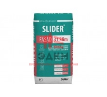 Цементная мелкофракционная гладкая штукатурка Dauer Slider Fasad 31 Slim 40 кг
