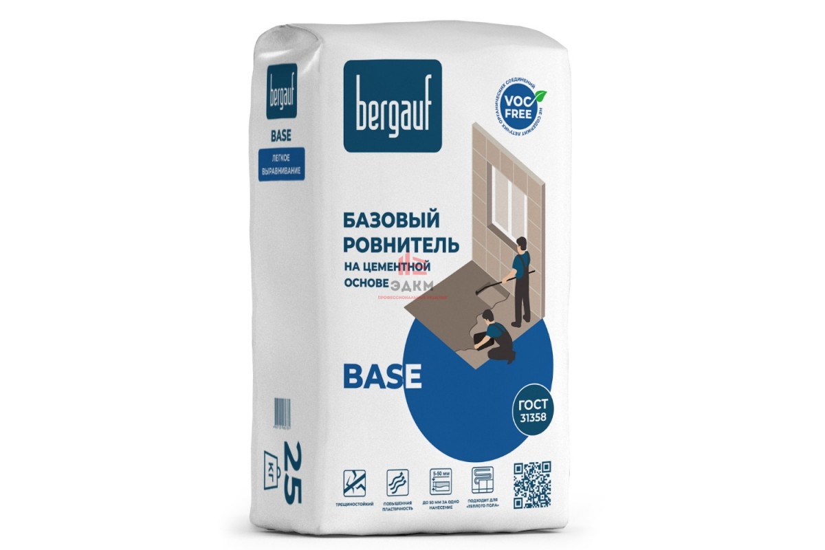 Ровнитель для пола базовый Bergauf Base 25 кг купить в Москве в ...