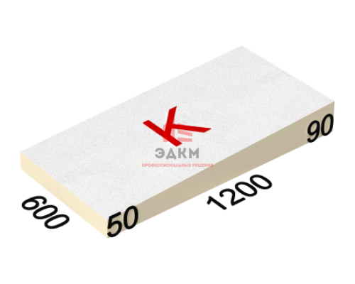 Утеплитель LOGICPIR Slope СХ/СХ 3,4 %, элемент K, 1200х600х50-90 мм