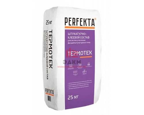 Штукатурно-клеевой огнезащитный состав Термотек, Perfekta, 25 кг, огнезащита металлоконструкций