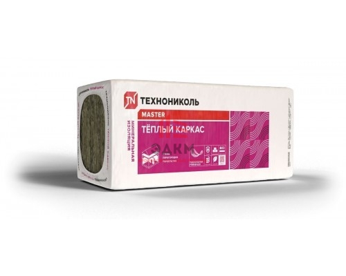 Плита минераловатная ТЕХНОНИКОЛЬ 37 PN Теплый каркас, 1200x610x50 мм, 7,32 м2