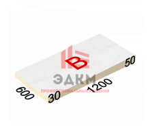 Утеплитель LOGICPIR Slope СХ/СХ 1,7 %, элемент B, 1200х600х30-50 мм