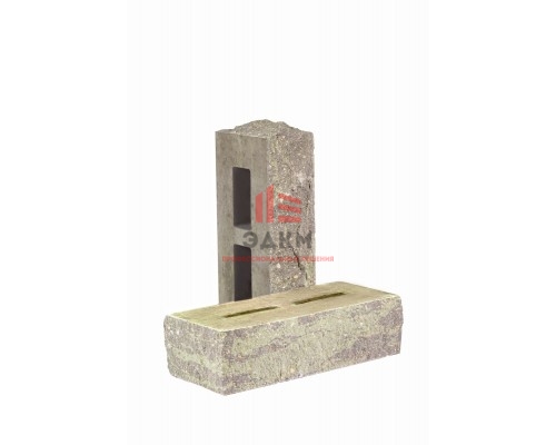 Кирпич облицовочный пустотелый колотый «Дикий камень» тычковый