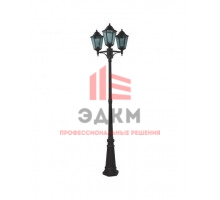 Светильник садово-парковый Feron 6215/PL6215 столб 3*100W E27 230V, черный