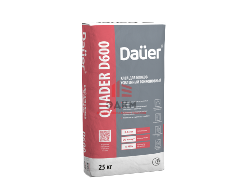 Монтажный тонкошовный клей для ячеистых блоков Dauer Block D600 25 кг