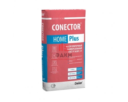 Плиточный универсальный клей Dauer conector home plus 25 кг Плиточный универсальный клей Dauer conector home plus 25 кг