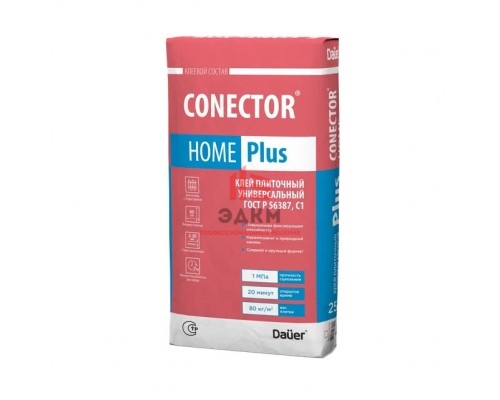 Плиточный универсальный клей Dauer conector home plus 25 кг Плиточный универсальный клей Dauer conector home plus 25 кг