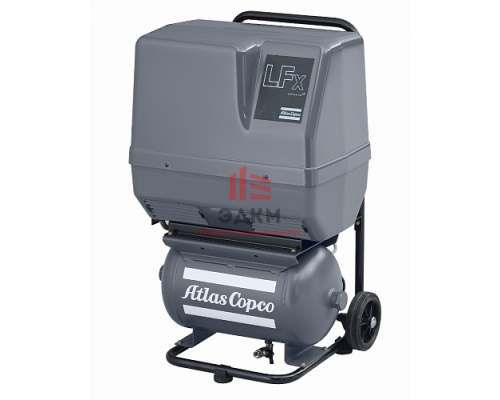 Поршневой компрессор Atlas Copco LFx 0,7 3PH на тележке с ресивером(20 л) Поршневой компрессор Atlas Copco LFx 0,7 3PH на тележке с ресивером(20 л)