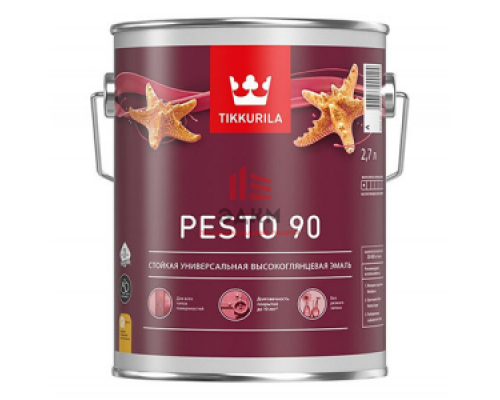 Tikkurila Euro Miralkyd Pesto 90 / Тиккурила Миралкид Песто 90 эмаль высоко глянцевая универсальная 9 л