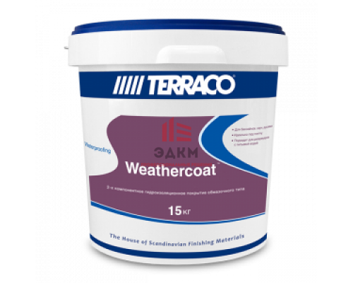 Terraco Weathercoat / Террако Вазеркоат двух компонентная гидроизоляция 20 кг