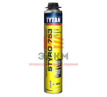 Tytan Professional Styro 753 Gun / Титан однокомпонентный полиуретановый клей для наружной теплоизол 0,75 л
