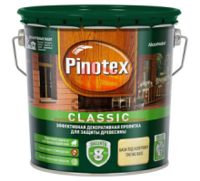 Pinotex Classic / Пинотекс Классик фасадная пропитка для дерева защита до 8 лет 9 л