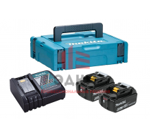 Набор аккумуляторов BL1840B 18В, 4.0 Ач + зарядное устройство DC18RC + кейс MakPac Makita 198310-8