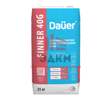 Цементная армированная базовая шпатлевка Dauer Finner 40G серая, 25 кг