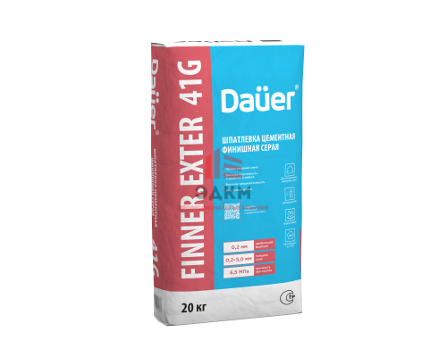 Цементная финишная шпатлевка Dauer Finner 41G серая, 20 кг