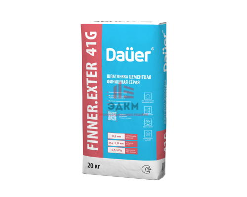 Цементная финишная шпатлевка Dauer Finner 41G серая, 20 кг