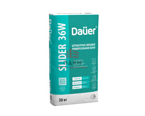 Гипсовая универсальная штукатурка Dauer Slider 36w белая, 30 кг