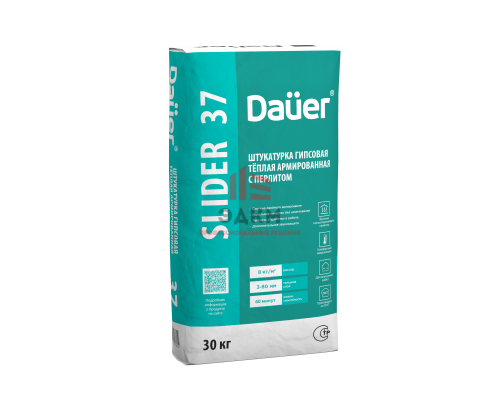Dauer SLIDER 37 Штукатурка гипсовая ручного нанесения легкая серая