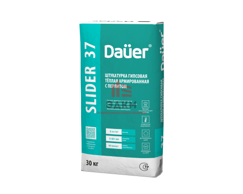 Dauer SLIDER 37 Штукатурка гипсовая ручного нанесения легкая серая