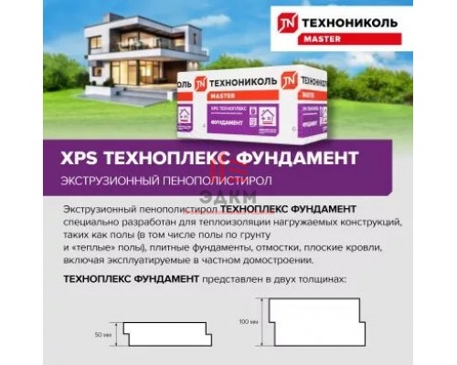 ТЕХНОПЛЕКС ФУНДАМЕНТ 1180х580х50-L (8 плит, 5,48 кв.м)