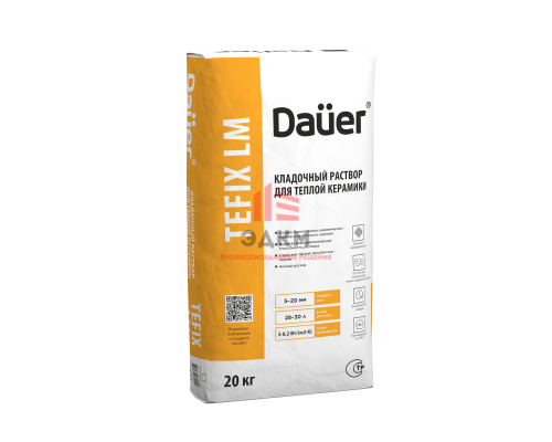 Кладочный теплоизоляционный раствор для керамических блоков Dauer Tefix LM 20 кг