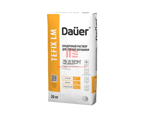 Кладочный теплоизоляционный раствор для керамических блоков Dauer Tefix LM 20 кг
