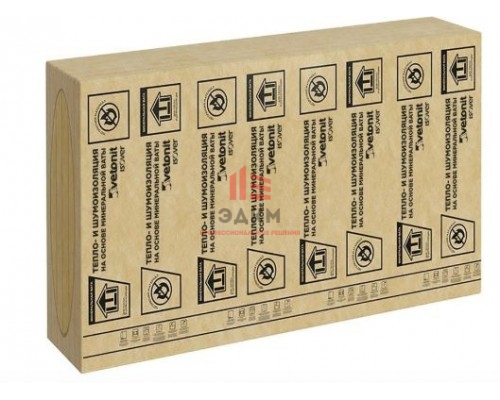 Vetonit Isover ВентФасад-Моно (1380x1190x50 мм), 0,493 м3, 9,85 м2, утеплитель из стекловолокна