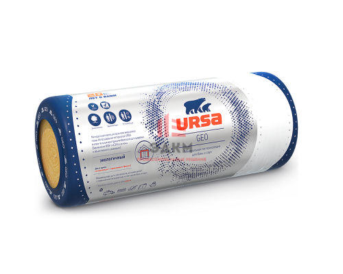 Теплоизоляция Ursa GEO M-11Ф 12500х1200х50 мм 1 мат в упаковке