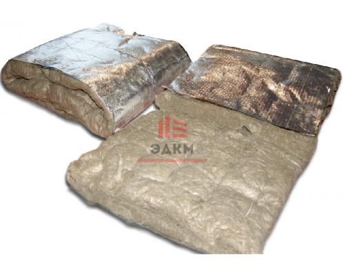 Маты прошивные МПБ-40/КФ1 из базальтового супертонкого волокна кашированные фольгой алюминиевой с 1 стороны