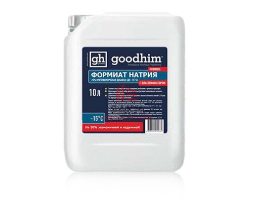 Жидкая противоморозная добавка с пластификатором GOODHIM ФОРМИАТ НАТРИЯ 25% (5 л)